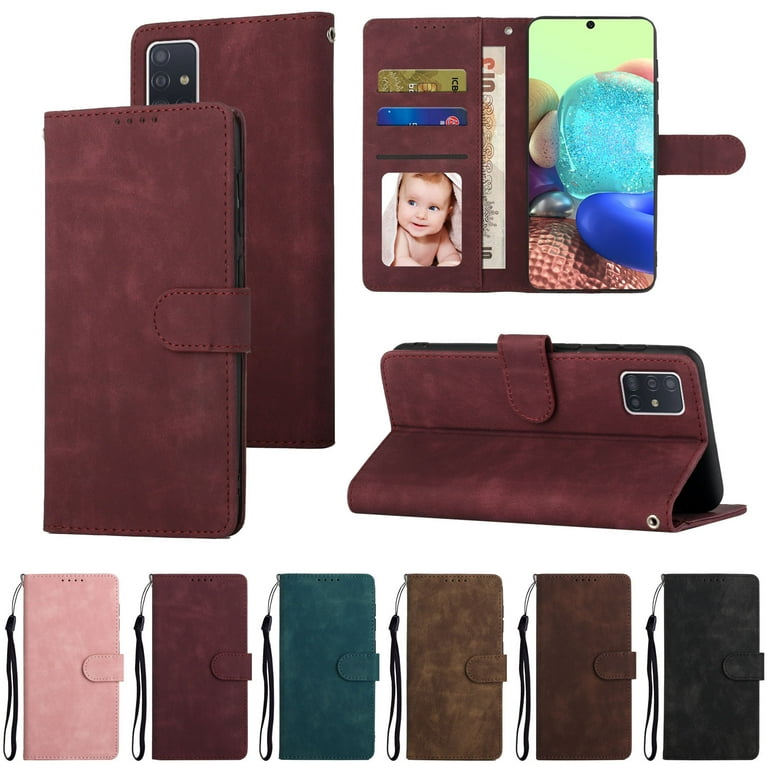 Samsung A71 Wallet Case 5G, Shockproof PU Leather Kickstand Wallet