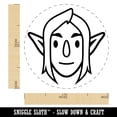 thumbnail image 2 of Elf Male Character Face Self-Inking Rubber Stamp Ink Stamper - Pink Ink - Medium 1 Inch, 2 of 7