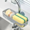 thumbnail image 4 of Dish Drying Rack,Sink Sponge Rack Stand Kitchen Faucet Storage Rack Sponge And Towel Rack Drain Basket Home Kitchen Cleaning Tools, 4 of 4