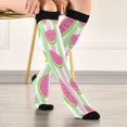 thumbnail image 5 of FREEAMG Watermelon Compression Socks for Women Men, Circulation Knee High Stockings for Running Cycling Medical, 1Pair, 5 of 7
