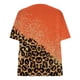 thumbnail image 4 of ICHUANYI Clearance Women Fashion Summer Sexy Fold Printed Regular Women Short Sleeves V Neck Button Top(Orange, S) ICHUANYI WER2023081113648, 4 of 5