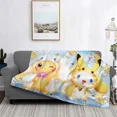 thumbnail image 3 of Manta ligera con estampado de Pokémon de anime japonés para sala de estar, dormitorio, habitación de niños, manta cálida, regalo de Navidad, 3 of 5