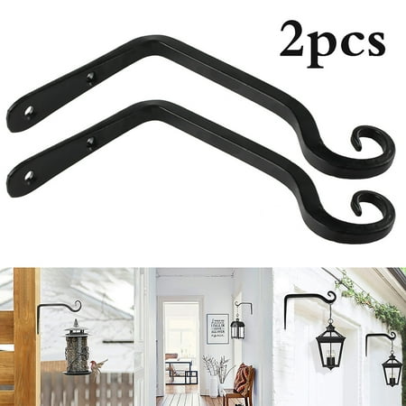 

CTRPowstro 2Pcs Simple Wall Classic Hooks Iron Bending Forming Hooks Birds Feeder Hooks Flowers Basket Hooks S-Shaped Hooks
