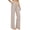 Beige -CT20, variant on Womens Linen Split Hem Pants Summer Casual High Waist Straight Leg Pant Loose Fit Lightweight Lounge Trousers with Pockets White 3XL
