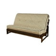 thumbnail image 2 of Maykoosh Art Deco Dreams Futon Frame-Reclaim Mocha Finish-Suede Gray Mattress - 31"D x 76"W x 37"H, 3 Seating Capacity, Rectangular, Tufted Cushions, 2 of 7