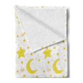 thumbnail image 2 of Yellow and White Soft Flannel Fleece Blanket, Sleeping Crescent Moon and Stars Pattern Night Time Cartoon Illustration, Cozy Plush for Indoor and Outdoor Use, 50" x 60", Yellow White, by Ambesonne, 2 of 5