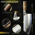 thumbnail image 7 of Cleaver Knife,8 Inch Butcher Knife for Meat Cutting Stainless Steel Kitchen Chef Bone Chopping Knife Laser Pattern Blade, 7 of 7