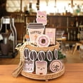 thumbnail image 3 of Xmarks Coffee Tiered Tray Decor Set Coffee Bar Wooden Signs Coffee Theme Tiered Tray Decors Summer Tiered Tray Decor Watermelon Tiered Tray Decorations Set  Spring Tiered Tray Decor, 3 of 5