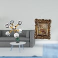thumbnail image 2 of Escultura moderna de figura floral y marco de fotos antiguo tallado a mano, adorno de mesa para escritorio, oficina, estantería, sala de estar y decor, 2 of 8