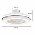 thumbnail image 2 of 23" Flush Mount Ceiling Fan Light Bladeless Lamp Flower Style Remote Control, 2 of 10