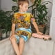 thumbnail image 4 of Balery Animals on Noah's Ark1 Conjunto de Pijama Infantil de Manga Corta con Estampado – Ropa de Dormir de Algodón Suave-3X-Large, 4 of 6