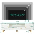 thumbnail image 6 of SESSLIFE TV Stand for 70 Inch TV, Large Television Stand with RGB LED Lights, Modern Wood Entertainment Center，TV Cabinet with Cabinet and Drawers, TV Cabinet for Living Room, Bedroom, White, 6 of 6