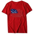 thumbnail image 4 of SMihono Hauts pour Femmes Été Décontracté Chic Femmes Décontracté Été Imprimé Manches Courtes Col Rond T-Shirt Ample Blouse Hauts T-Shirt Oversize pour Femmes 2023, 4 of 4