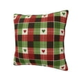 thumbnail image 2 of YFYANG Square Decorative Throw Pillow Case (Without Pillow Insert), Christmas Love Plaid Bedroom Sofa Car Cushion Cover, 26"x26", 2 of 9