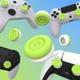 thumbnail image 5 of PlayVital Thumbs Cushion Caps Thumb Grips for ps5, for ps4, Thumbstick Grip Cover for Xbox Series X/S, for Xbox One, Elite Series 2, for Switch Pro Controller - Bright Green & Robot White, 5 of 7
