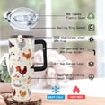 thumbnail image 2 of 30 Oz Chicken Tumbler with Handle Travel Coffee Cup Water Bottle Insulated Stainless,Chicken Stuff Decor Accessories, 2 of 6