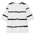thumbnail image 7 of WQQZJJ Teen Girls Clothes,Casual Striped Tops Crew Neck Short Sleeve T-Shirt Stylish Summer Loose Comfortable Shirt, 7 of 7