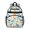 Colorful Dinosaur and Floral Pattern, variant on Dinosaur and Leaf Black Pattern Cute School Backpack Bag for School with Padded Back and Adjustable Shoulder Straps 15.25"x11.5"x5.25"