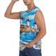thumbnail image 3 of Balery Greek Island Windmills Painting Camisetas sin mangas para hombre, absorbe la humedad y protege contra el mal olor.-3X-Large, 3 of 7