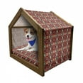 thumbnail image 1 of Tribal Pet House, Geometric Triangle Motif Zig Zag Folk Art Style Print, Outdoor & Indoor Portable Dog Kennel with Pillow and Cover, 5 Sizes, Multicolor, by Ambesonne, 1 of 5