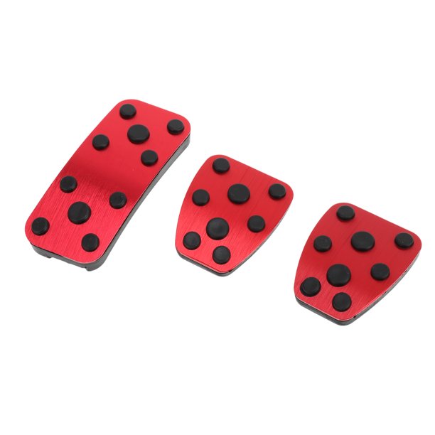 Unique Bargains 3 Pcs Almohadillas para Pedales de Transmisión Manual Cubiertas del Pedal del Acelerador para Subaru Forester 2006-2018 Acero Inoxidable Rojo