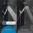 thumbnail image 4 of SparkPod High Pressure 3-Function Handheld Shower Head with 5 ft. Hose and Bracket - 3.75" Wide Angle Rain, Massage & Full Body Spray Modes - Luxury Design - Tool-less 1-Min Installation (Chrome), 4 of 8