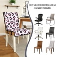 thumbnail image 5 of TSOVTHRID Pink Leopard Print Quilted Dining Chair Seat Covers Stretchable Anti-Slip Soft Chair Cushion Cover Removable Universal Seat Slipcovers with Elastic Band, Set of 4, 5 of 7