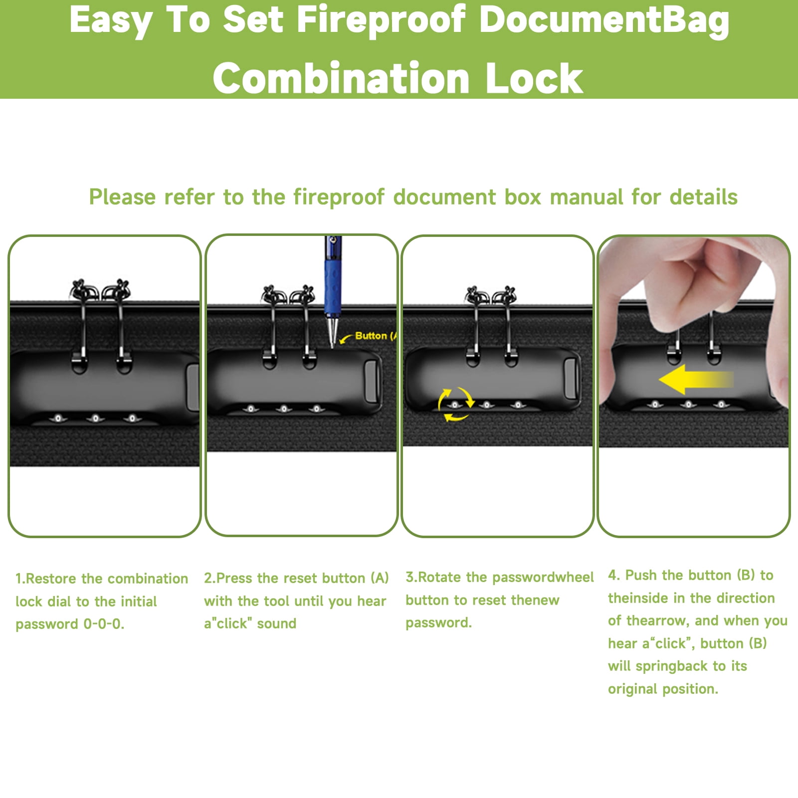 OUTGOO Fireproof File Organizer with Lock, Hard-Shell Case Fireproof Document Box with 13 Pocket Accordion File Folder, Portable Home Office Travel Safe Storage for Important Documents Laptop Black