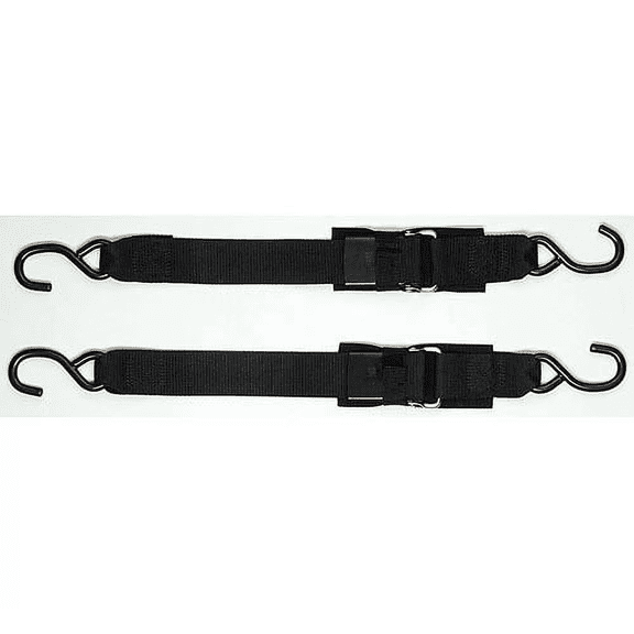 HKquanlin Black Transom Tie-Down Straps, 2 in x 48 in, 2 Pack