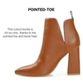 thumbnail image 2 of Journee Collection Womens Neima Pointed Toe Block Heel Ankle Booties, 2 of 6