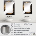 thumbnail image 4 of Designart "Galactic Vortex of Gold and Black Spirals" Abstract Spirals Oversized Wall Mirror - Modern Abstract Entryway Big Wall Mirror - Multiple Color Options, 4 of 6