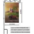 thumbnail image 2 of Red Barn and Tractor Garden Yard Flag 12.5"x 18" Double Sided Polyester Sun Rising Over the Horizon on Farm House Flag Banners for Patio Lawn Outdoor Home Decor, 2 of 6
