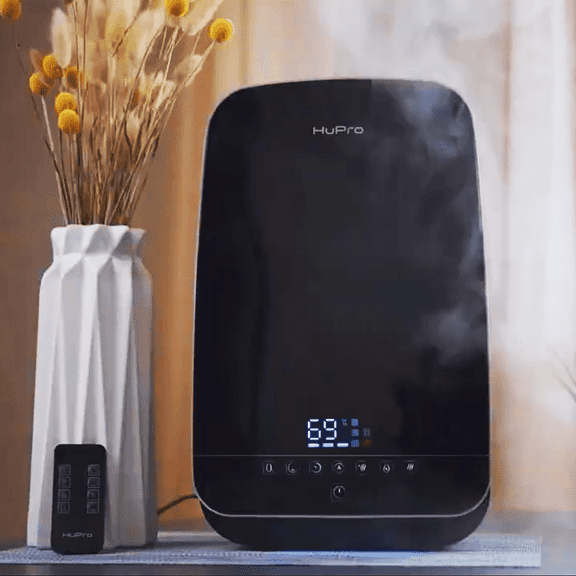 HuPro 5.5L Warm & Cool Mist Humidifier for Bedroom – Top Fill Ultrasonic, Quiet ≤30 dB, Remote Control, 24–40h Runtime, Humidistat, Essential Oil, Auto Shut-Off, Baby
