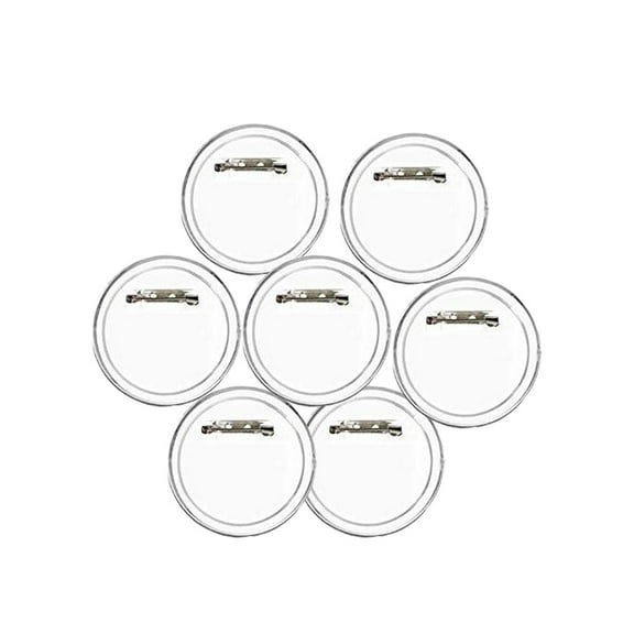 Gymnture 30pcs Acrylic Design Button Clear Button Badges Kit with Pin for Craft Supplies (Round Diameter 40mm)