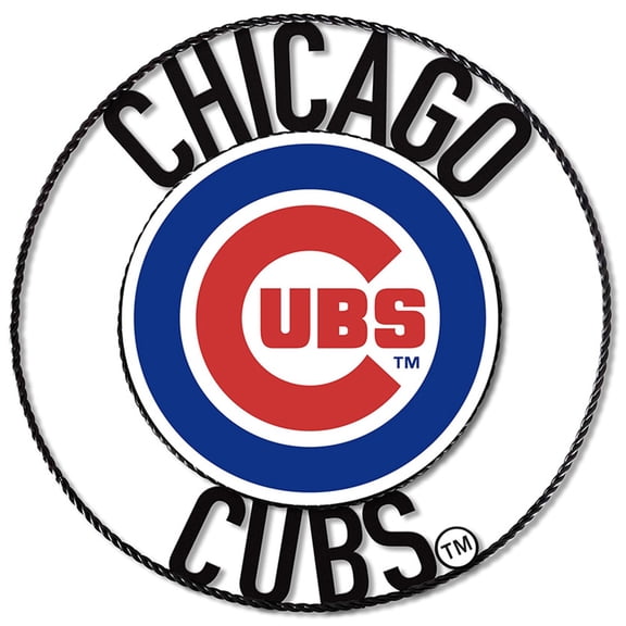 Imperial Chicago Cubs 24'' Wrought Iron Wall Art