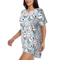 thumbnail image 2 of Kdxio Cute Panda Bear Print Pajamas Sets for Women Short-Sleeved Pjs with Lounge Shorts Two Piece Sleepwear S-4XL, 2 of 5