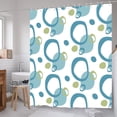 thumbnail image 3 of Teal Blue Circle Waterproof Shower Curtain Abstract Geometric Polka Dot Modern Minimalist Bathroom Curtains Waterproof Polyester Fabric Bath Curtain with Hooks 36"W x 72"L (Pack of 1), 3 of 6