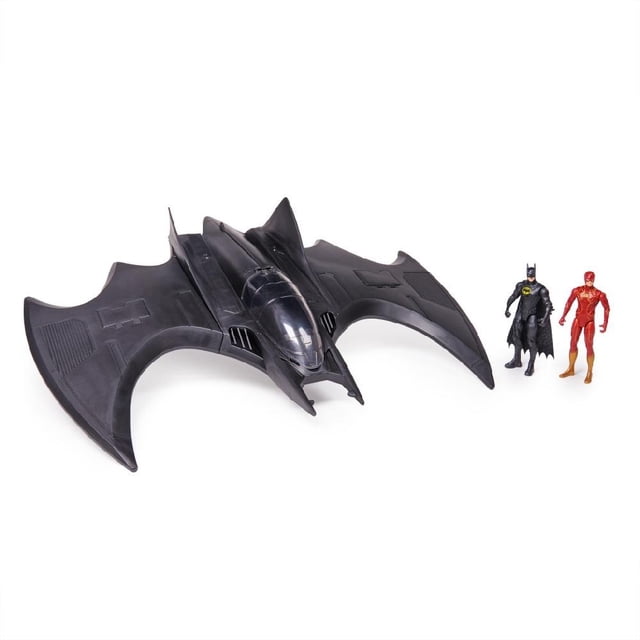 Playset Spin Master DC Flash the movie Batwin con Figuras de 4" Flash y Batman Keaton