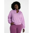 thumbnail image 3 of Terra & Sky Women's Plus Size Zip Up Scuba Knit Layering Top, Sizes 0X-5X, 3 of 6