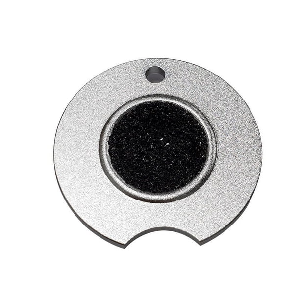 Lijadora de punta de palo de billar, radio de moneda de diez centavos, punta de cabeza de billar, accesorios de billar con cabeza de seta, color plateado