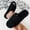 Black, variant on Women's Wide Strap Shaggy Fuzzy Open Toe Slide Slippers, Full Plush Lined Cloud Cushion Thick Platform Sole Non Slip Warm Cozy Indoor Outdoor Winter Loungewear House Slides Shoes