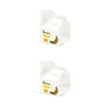 thumbnail image 4 of Wweixi 1/2/3/5 Transparent Glass Cup In Milk Box Shape - Easy To Check Surplus Cute Appearance Square Milk Banana 301-400ml 2PCS, 4 of 6