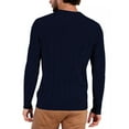 thumbnail image 2 of Weardear Mens Drop-Needle V Neck Sweater Wide-Striped Pullover Tops, 2 of 4