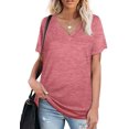 thumbnail image 2 of T-Shirts pour Femmes, Manches Courtes, Coupe Ample, Été, 2 of 4