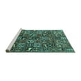 thumbnail image 2 of Ahgly Company Machine Washable Indoor Square Persian Turquoise Blue Traditional Area Rugs, 3' Square, 2 of 4