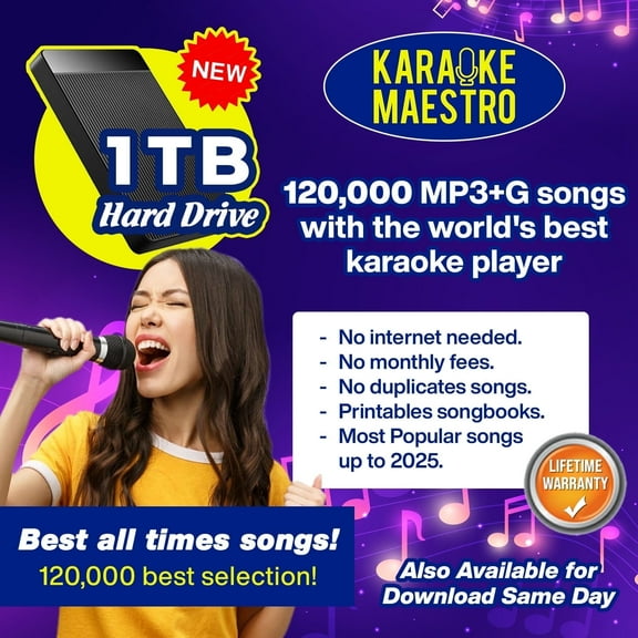 KARAOKE ENGLISH 120K SONGS IN A HD WITH PROFESSIONAL SYSTEM BEST SOFTWARE