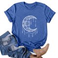 thumbnail image 2 of Blusa de camiseta informal con estampado de manga corta y cuello redondo de verano para mujer a la moda Fridja hjk1061, 2 of 4