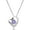 Y1146-Purple, variant on Love Heart Pendant Necklaces for Women, White Gold Plated Crystals Birthstone Jewelry Gifts for Party Anniversary Day Birthday Y894-Blue