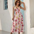 thumbnail image 5 of Delicious Pink Retro Cupcakes Sleeveless Dress Dresses Women Summer Evening Dresses Ladies Bohemia Long Dresses, 5 of 9