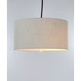 thumbnail image 4 of 2 Light Swag Plug-In Pendant 14"w Textured Oatmeal with Diffuser, Black Cord, 4 of 7